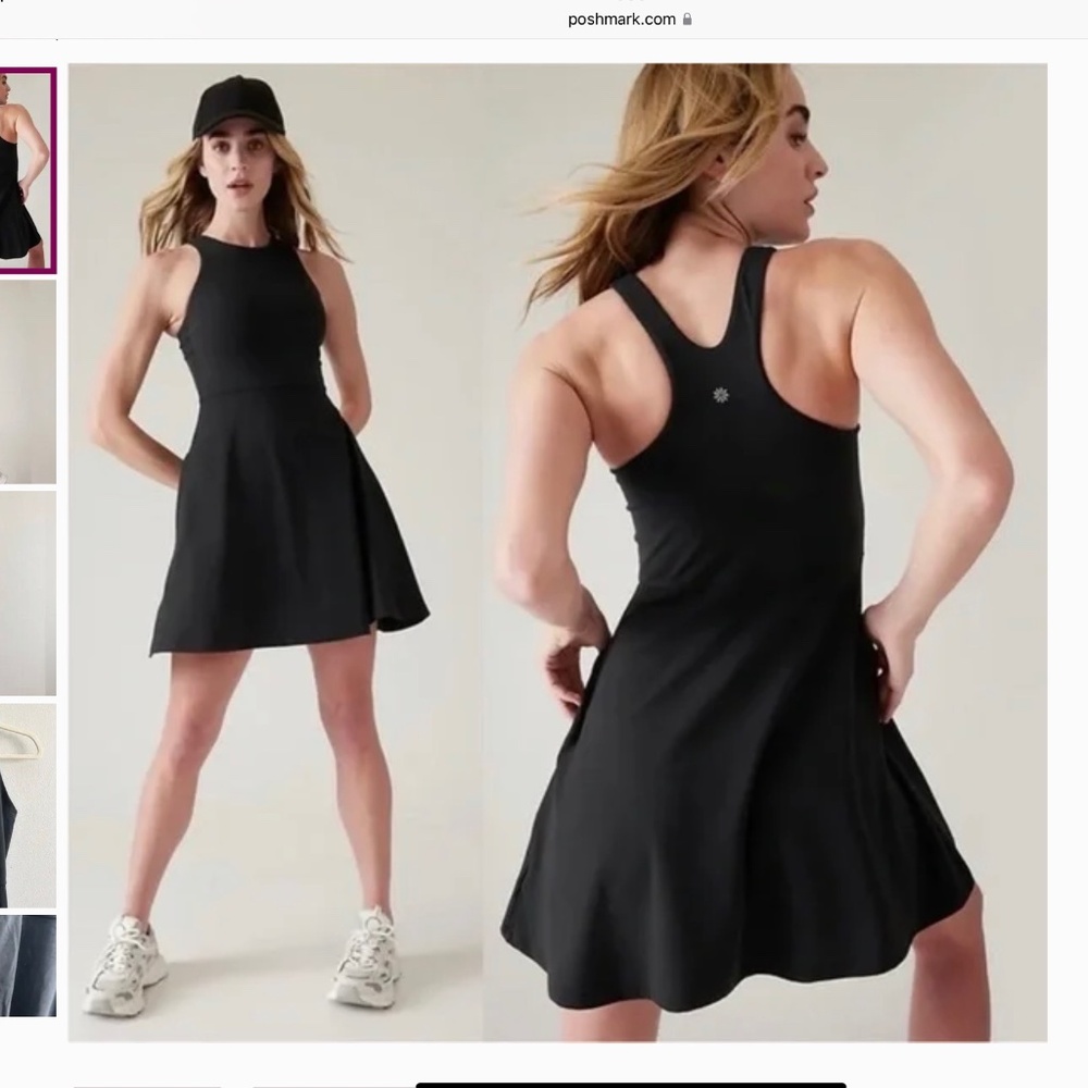 ATHLETA Conscious Dress size XS Black NWOT Work Golf Sports Tennis Pickleball